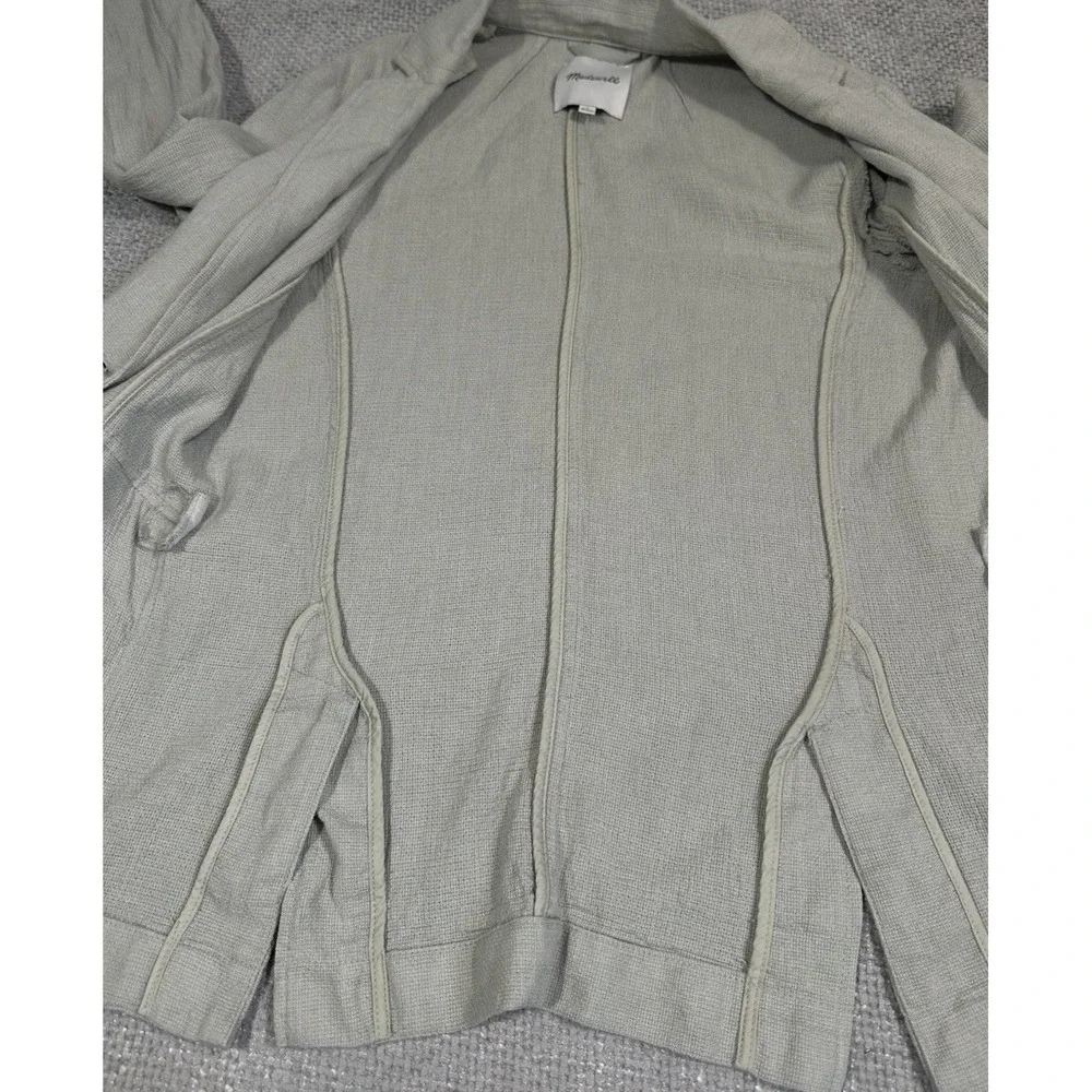 Madewell Blazer Womens Small Green Breezewoven Larsen Linen Blend - Picture 6 of 8